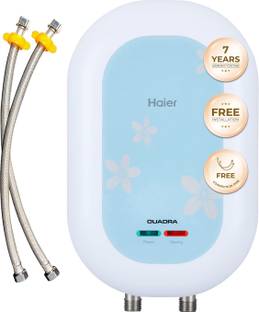Haier 3 L Instant Water Geyser Fast Heating 8 Bar Pressure Glass Lined Tank (EI3V-C1(W)-P, White)