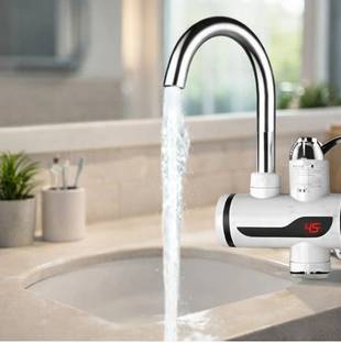 DHRUVIKA ENTERPRISE Electric Instant Hot Water Tap Heater for Kitchen and Bathroom Tankless Instant Wa...