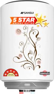 Sansui AquaZen-15L 15 L Storage Water Geyser 5 Star BEE Energy Rating BIS Certified Shock Proof 100% C...