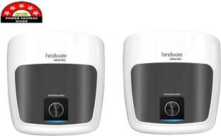 Hindware Immedio Prime PACK OF 2, 15 L Storage Geyser Water White & Black 15 L Storage Water Geyser