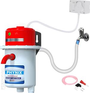 Phynix 1 LITRE PORTABLE HEATER GEYSER | SHOCK PROOF BODY | AUTO SWITCH OFF FUNCTION 1 L Instant Water ...
