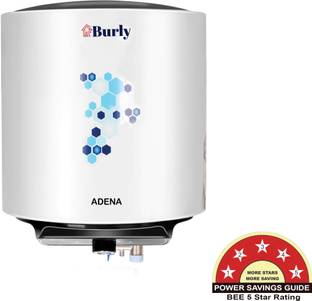 BHABURLY 15 L Storage Water Geyser (ADENA 15 Litre Burly Water heater, White, Black)