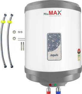 MinMAX 10 L Storage Water Geyser (Flip 5 Star, Grey, White)