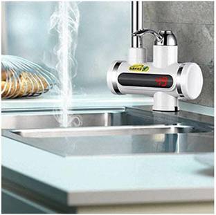Rishikaenterprises 1 L Instant Water Geyser (TAB instant portable water heater/geyser, WHITE/BLACK)