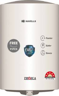 HAVELLS Troica 10 L Storage Water Geyser with Flexi Pipe