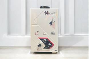 Natures 7-Litre Gas DELUX Instant Geyser – White Energy-Efficient Gas Water Heater 7 L Gas Water Geyse...