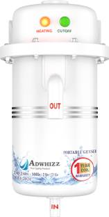 Adwhizz 1 L Instant Water Geyser (ULTRA PREMIUM WITH SHOCK PROOF BODY, White)