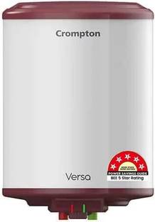 Crompton ASWH-2015 (AMICA) 15 L Storage Water Geyser | 5 Star BEE Energy Rating | Glassline Tanked