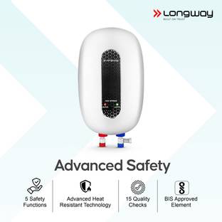 Longway 3 L Instant Water Geyser (Hot Spring, White, Black)