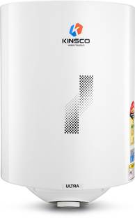 Kinsco Ultra Geyser Glassline Coated|Multi Level Safety|BEE 5 Star Rated| 25 L Storage Water Geyser