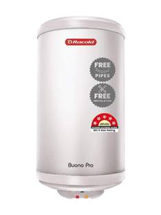 Racold Buono Pro 15V 2KW WH 15 L Storage Water Geyser | 5 Star BEE Energy Rating | with Flexi Pipe and...