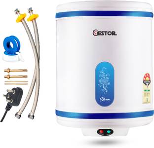 GESTOR 10 L Storage Water Geyser (STORM, White, Blue)