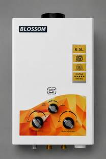 BLOSSOM Flame & Water Flow Control | Wall Mounted for Bathroom & Kitchen 6.5 L Gas Water Geyser