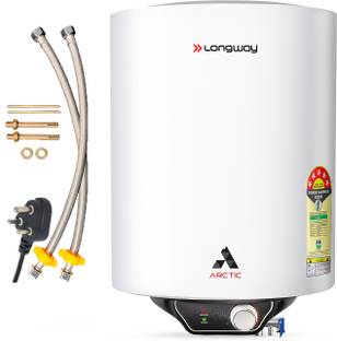 Longway Arctic Glassline Tank | 5 Star 15 L Storage Water Geyser 5 Star BEE Energy Rating |Glassline T...