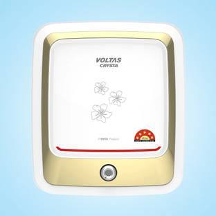 Voltas Crysta 25 Ltr 5 Star With Colour Changing LED, Free Installation & Pipes 25 L Storage Water Gey...