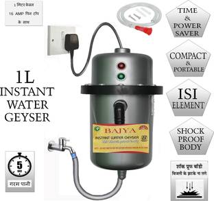Bajya 1 L Instant Water Geyser (Light Weight ||Shock Proof||Rust Proof||Hot Water Portable Geyser Is C...