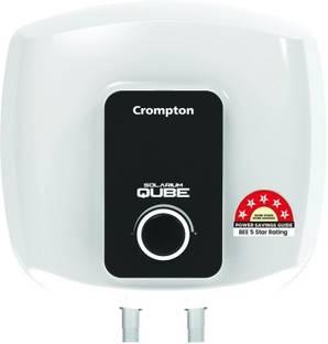 Crompton ASWH-2425 (Solarium Qube) 25 L Storage Water Geyser | 5 Star BEE Energy Rating | Capillary Thermostat, Automatic Thermal cut-out | Auto Restart, Fast Heating