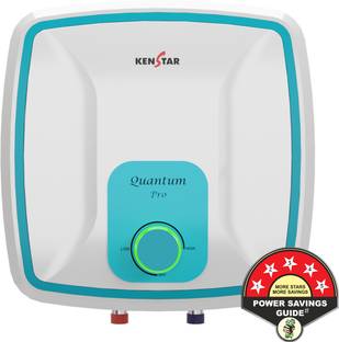 Kenstar 25 L Storage Water Geyser (QUANTUM PRO 25 L With Color Changing Indicator & Pipe, White & Blue...