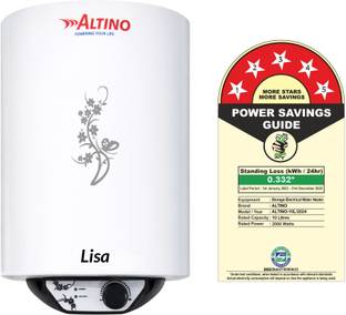 ALTINO Lisa 10 L Premium Storage Water Geyser | Ceramic Glass line Tank | Multi Safety 10 L Storage Wa...