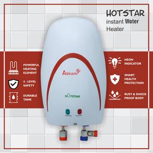 Abirami InstantWaterHeater-White-Maroon-Color-1Ltr 1 L Instant Water Geyser