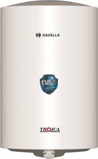 HAVELLS 15 L Storage Water Geyser with Flexi Pipe (Troica, Ivory-Brown, White Grey)