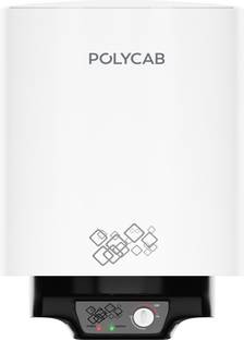 Polycab 10 L Storage Water Geyser (Celestia - 5 Star | Glasslined Coated Tank, White)