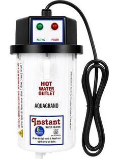 Aquagrand 1L PORTABLE GEYSER SHOCK PROOF PLASTIC BODY |INSTALLATION KIT | 1 L Instant Water Geyser