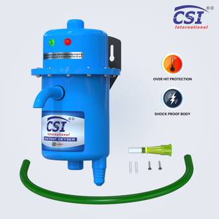 CSI INTERNATIONAL 1 L Instant Water Geyser (1L INSTANT WATER PORTABLE HEATER GEYSER SHOCK PROOF PLASTIC BODY WITH INSTALLATION KIT 1 YEAR WARRANTY, Blue old)