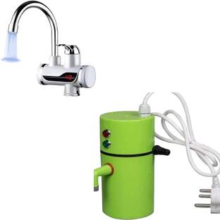 Elevea Combo C132 - Instant Tap Water Heater & Mini Portable Geyser- Ideal Gift 25 L Instant Water Gey...