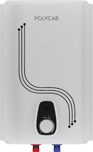 Polycab 10 L Storage Water Geyser (Regalia 5 Star | Glasslined Coated Tank, White)
