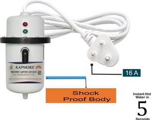 Kapmore 1 L Instant Water Geyser (Instant Hot Water Portable Geyser Is Compact||Light Weight ||Shock P...