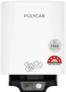 Polycab HWHSVMB068P 10 L Storage Water Geyser | 5 Star BEE Energy Rating | Glassline Tanked