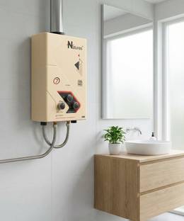 Natures "7L Deluxe White Instant Gas Geyser - Efficient 7 Liter Water Heater" 7 L Gas Water Geyser