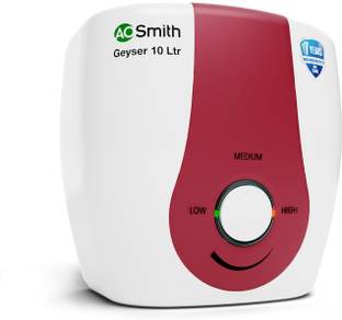 AO Smith SGS-GREEN-010 10 L Storage Water Geyser | 3kW | Vertical | 33% faster heating | Designed for ...