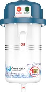 Adwhizz 1 L Instant Water Geyser (1 L Portable water heater, Made of First Class ABS Plastic,Auto Cut ...