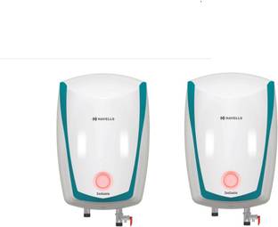 HAVELLS Instanio Color Changing LED Indicator,Engineered for Hard Water.(pack 2) 10 L Storage Water Ge...
