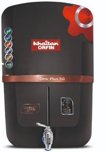 Khaitan Dew plus 5g 12 L RO + UV + UF + TDS Control + Alkaline + UV in Tank Water Purifier