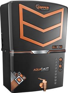 AquaDart Ro Water Purifier With Copper Charge Technology Black 12 L RO + UV + UF + Minerals + Copper W...