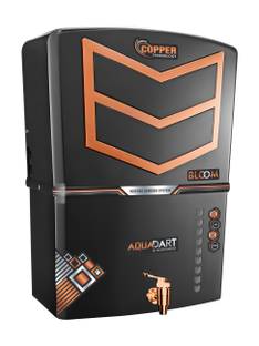 AquaDart Ro Water Purifier With Copper Charge Technology Black 12 L RO + UV + UF + Copper + Minerals W...