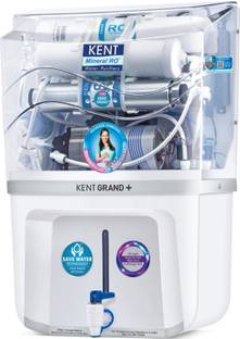 KENT GRAND PLUS 9 L RO + UV + UF + TDS Control + UV in Tank Water Purifier