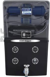 KENT Elegant BLACK 111097B 8 L RO + UV + UF + TDS Control Water Purifier