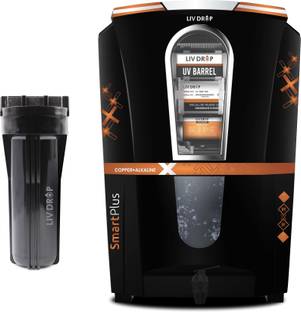 Liv Drop Copper + TDS Control Water Purifier with Prefilter 12 L RO + UV + UF + Copper Guard + pH enha...