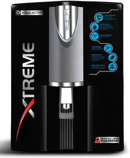 AquaActive Xtreme3 RO+UV+UF+TDS+Mineral Alkaline+Anti Scallent 9 L RO + UV + UF + TDS + ALK + Copper W...
