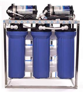 AquaDpure Stainless Steel 25Liter Per Hour Double Stage and Purification with TDS Adjuster 25 L RO Wat...