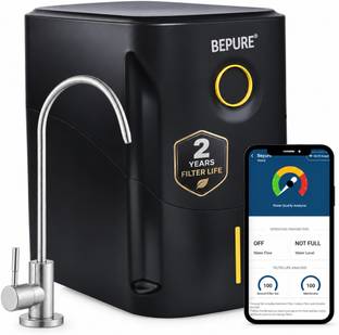 BePURE UTS Black Smart Under Sink Water Purifier With Inbuilt Storage Tank 2Y Warranty 10 L RO + UF + ...