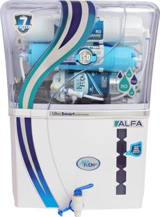 Aqua Flow Enterprises ALFA Alkaline 12 L RO + UV + UF + TDS Control + Alkaline + UV in Tank Water Puri...