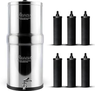 Rama 32-Litre Storage Capacity with 6 No of Carbon Candles and Stainless Steel Tap 32 L Gravity Based ...