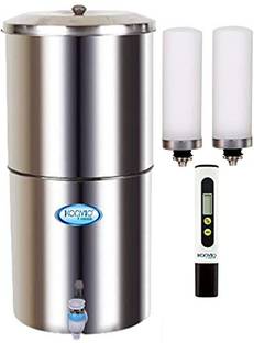 konvio neer Steel Gravity18L with black tds 18 L Gravity Based Water Purifier
