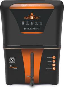 AquaDpure RO Water Purifier with Goodness of Copper Black 12 L RO + UV + UF + TDS Water Purifier