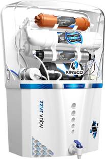 Kinsco Aqua Jazz White ISI Mark 15 L RO + UF + UV + Copper + Alkaline + Mineralizer Water Purifier